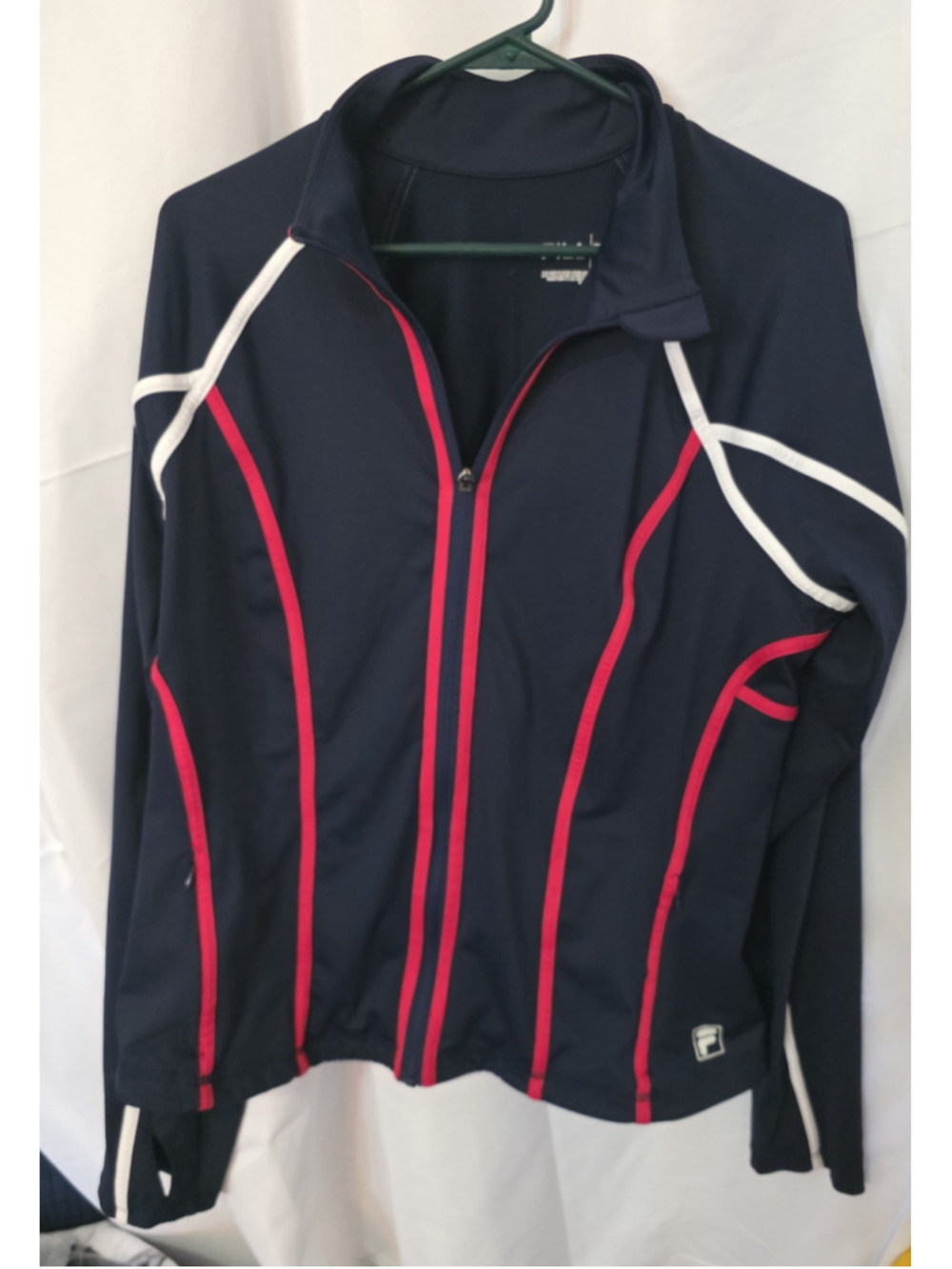Women's Fila Athletic Jacket XXL Navy Red White patriotic athleisure trendy